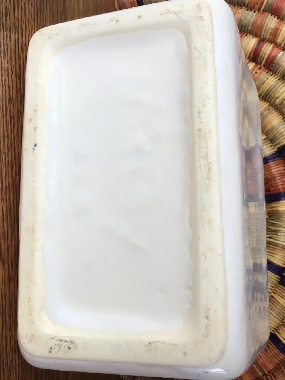 Vintage McCoy Pottery Rectangular Pillow Planter Vase USA MCM White